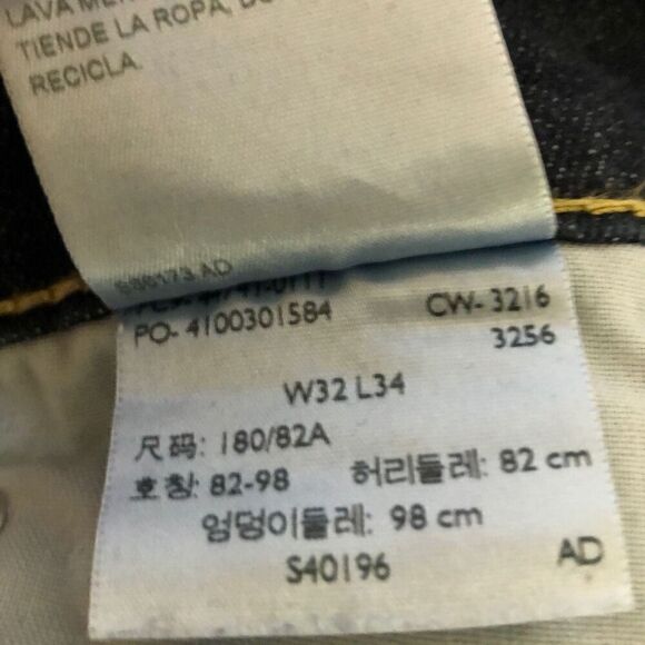 Men's 216 Denizen Levi’s Skinny Jeans 32/34 Dark Blue - Picture 7 of 8